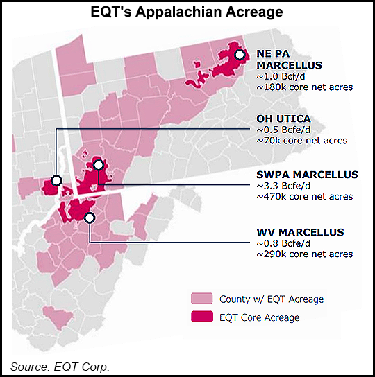 EQT's Appalachian Acreage