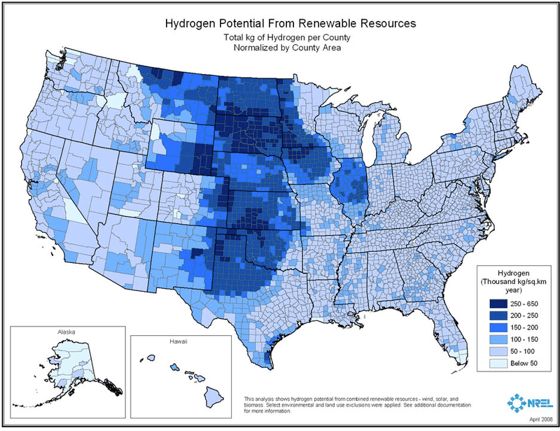 Hydrogen Potential From Renewable Resources