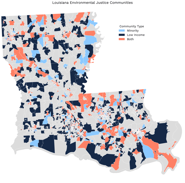 Louisiana Environmental Justice Map